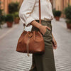 Petit sac seau camel