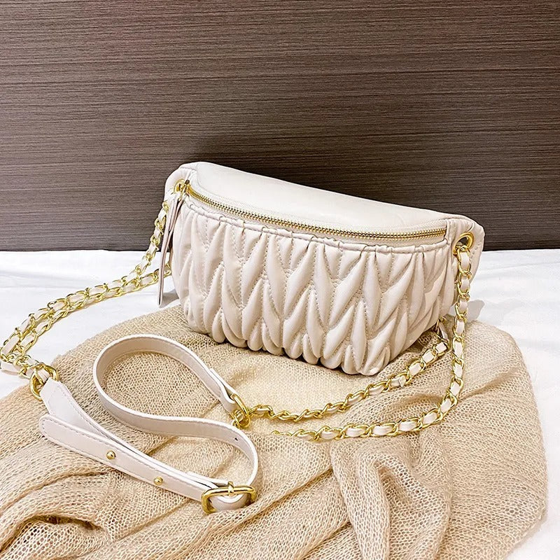 sac banane femme chic blanc 