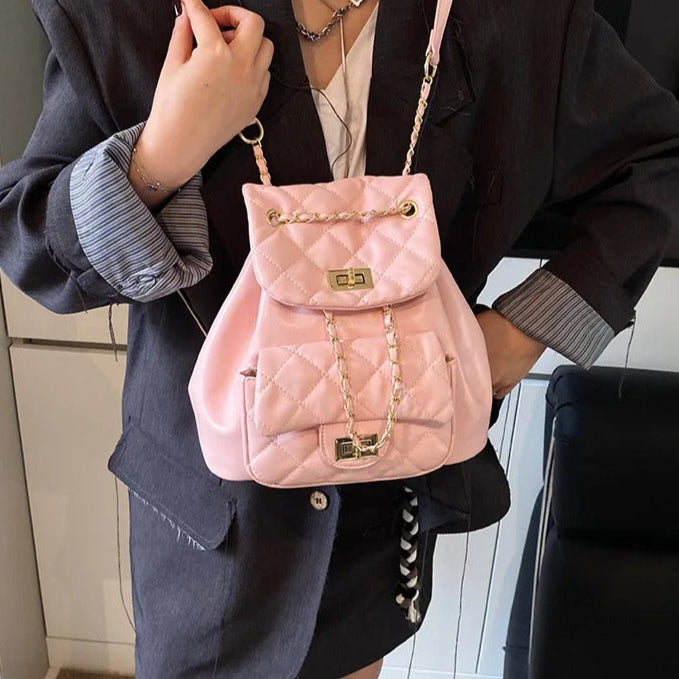 SAc à dos matelassé rose 