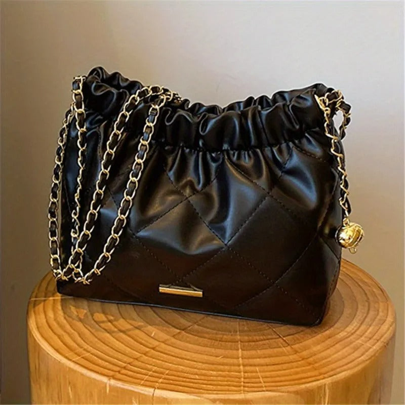 Sac cuir matelassé