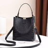 sac seau lancaster croco noir