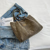 sac velours vert cotele