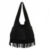 sac à frange noir daim