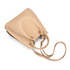 sac seau cuir beige