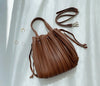 sac plissé camel chic
