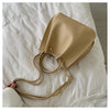 sac seau cuir beige