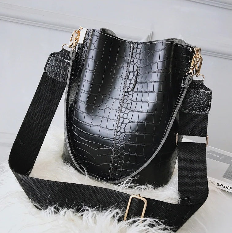 Sac Seau croco noir