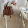 sac plissé camel