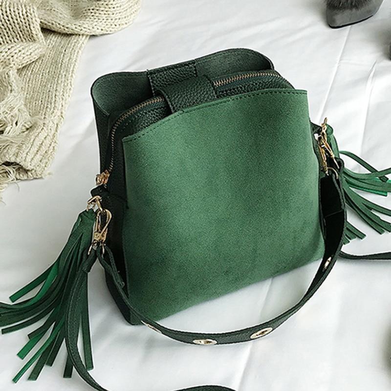 Sac seau daim vert