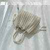 Sac plissé en beige