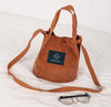 sac tissu velours camel