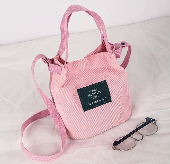 sac velours rose