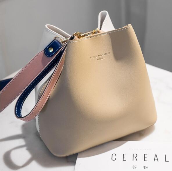 sac seau femme beige